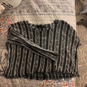 Black and White Striped Sweater